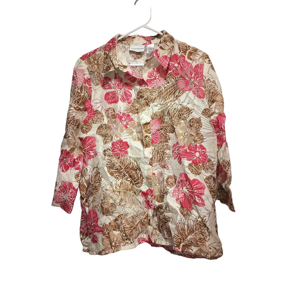 Alfred Dunner Women's Button Up Shirt Size 12 (Large)
